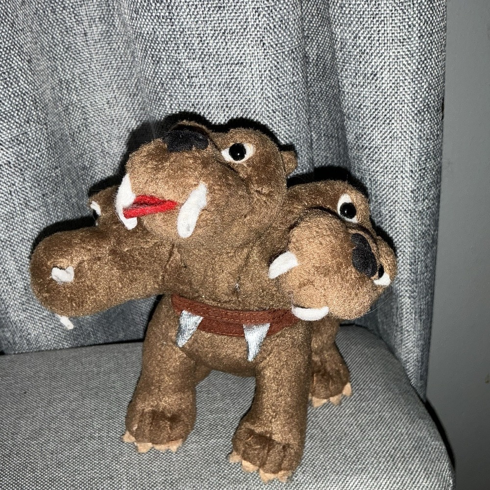 Gund 5.5" Harry Potter Fluffy‎ 3 Headed Dog Plush Vintage 2001 75405